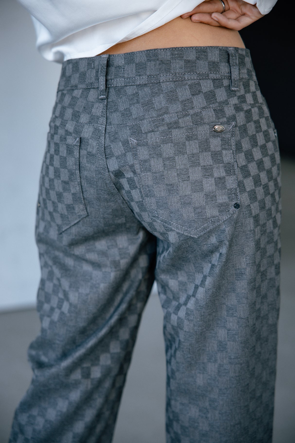 

Pantalon large Femme Agatha Checkmate moon rock | Freeman T. Porter