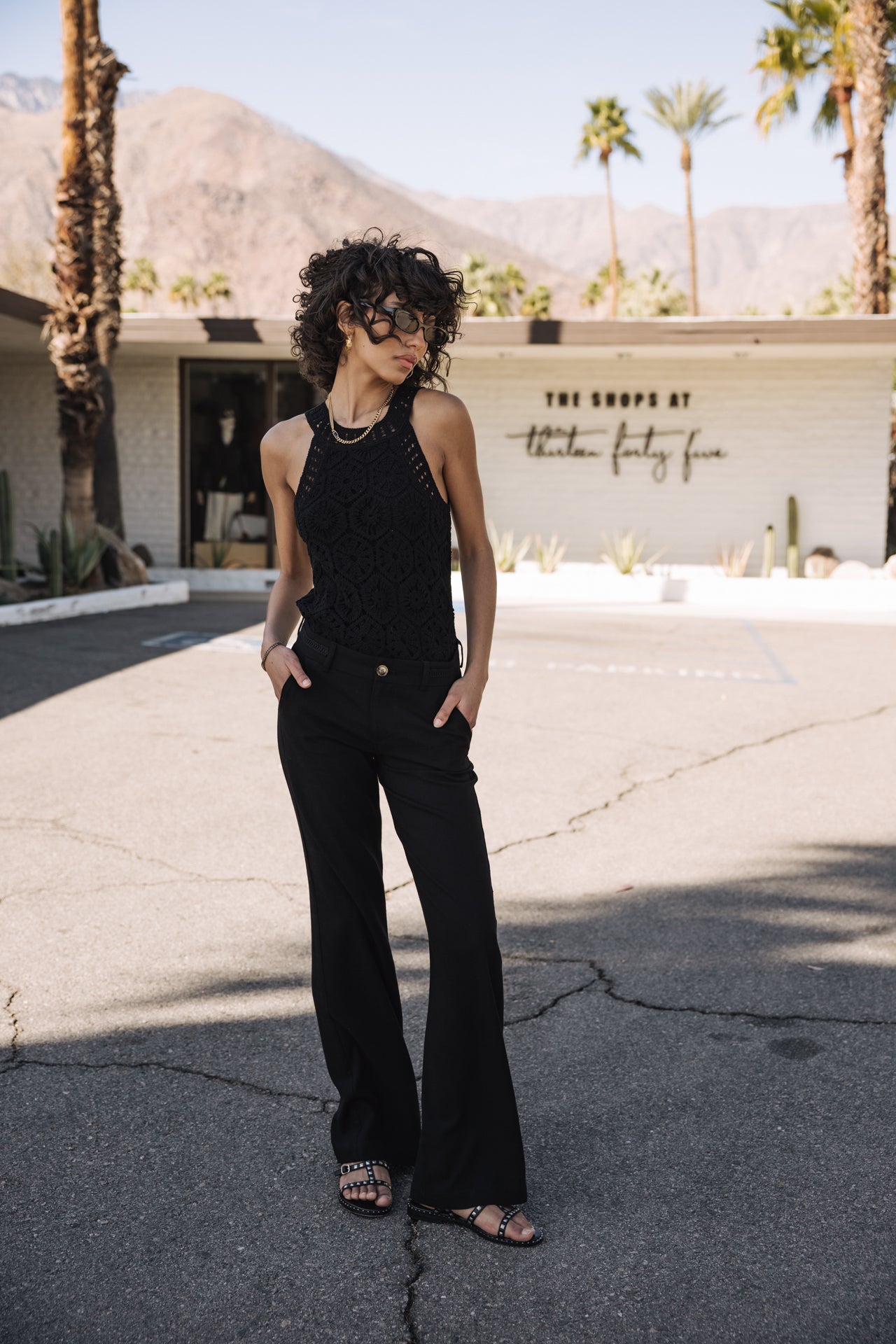 

Wide-leg linen pants Woman Agatha black | Freeman T. Porter