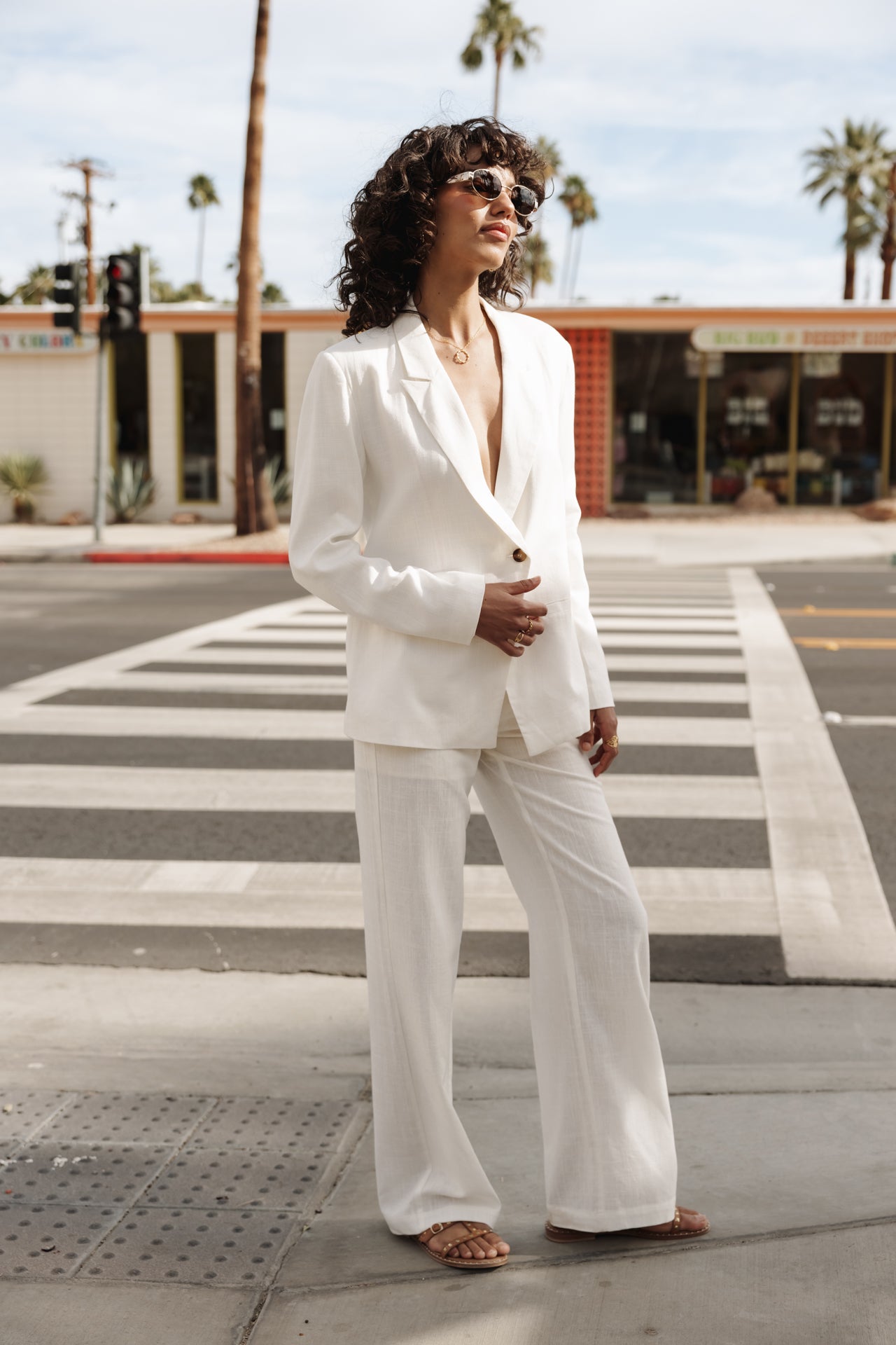 

Weite Leinenhose Frau Agatha bright white | Freeman T. Porter