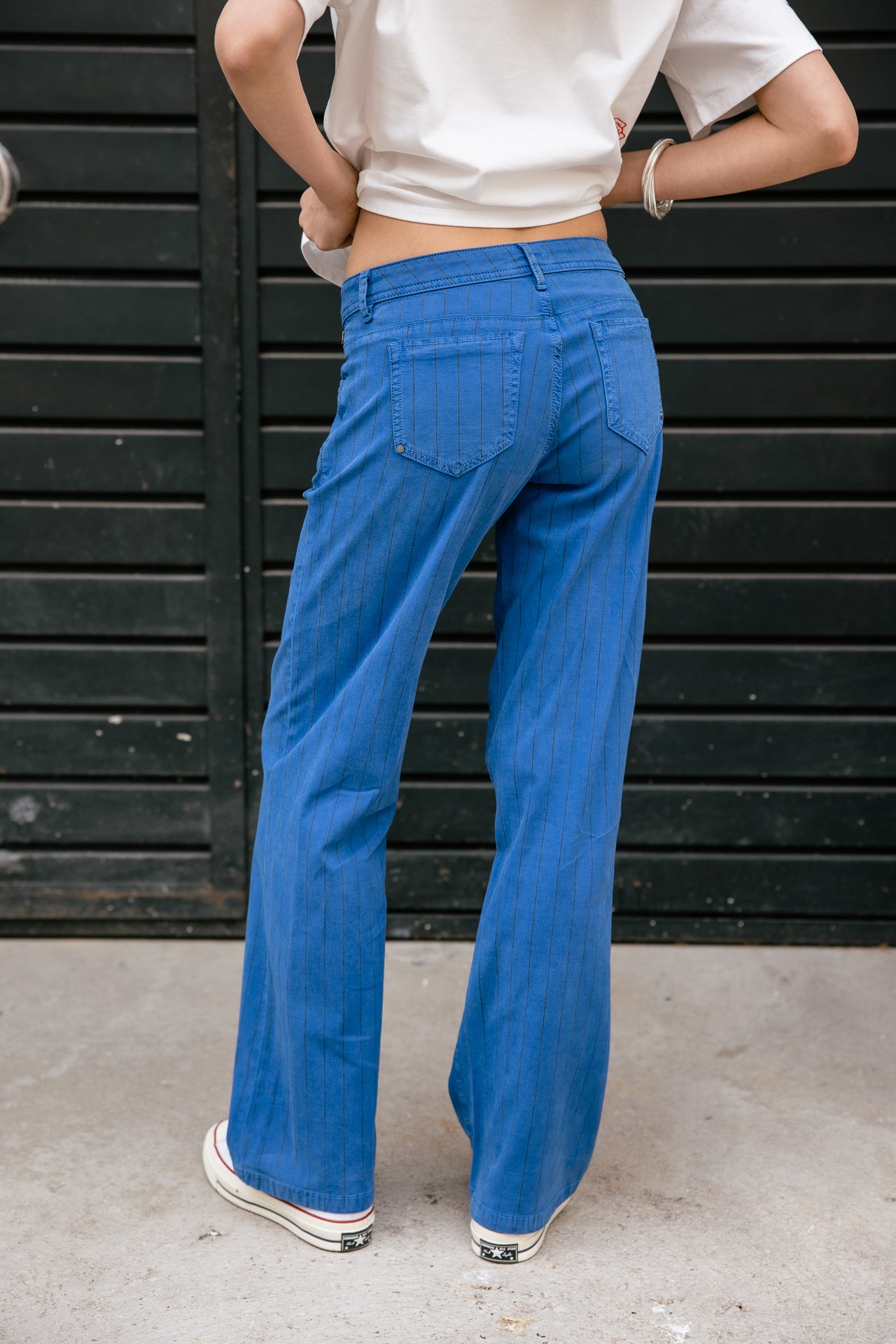 

Pantalón ancho de tiro bajo Mujer Agatha Paleole dazzling blue | Freeman T. Porter