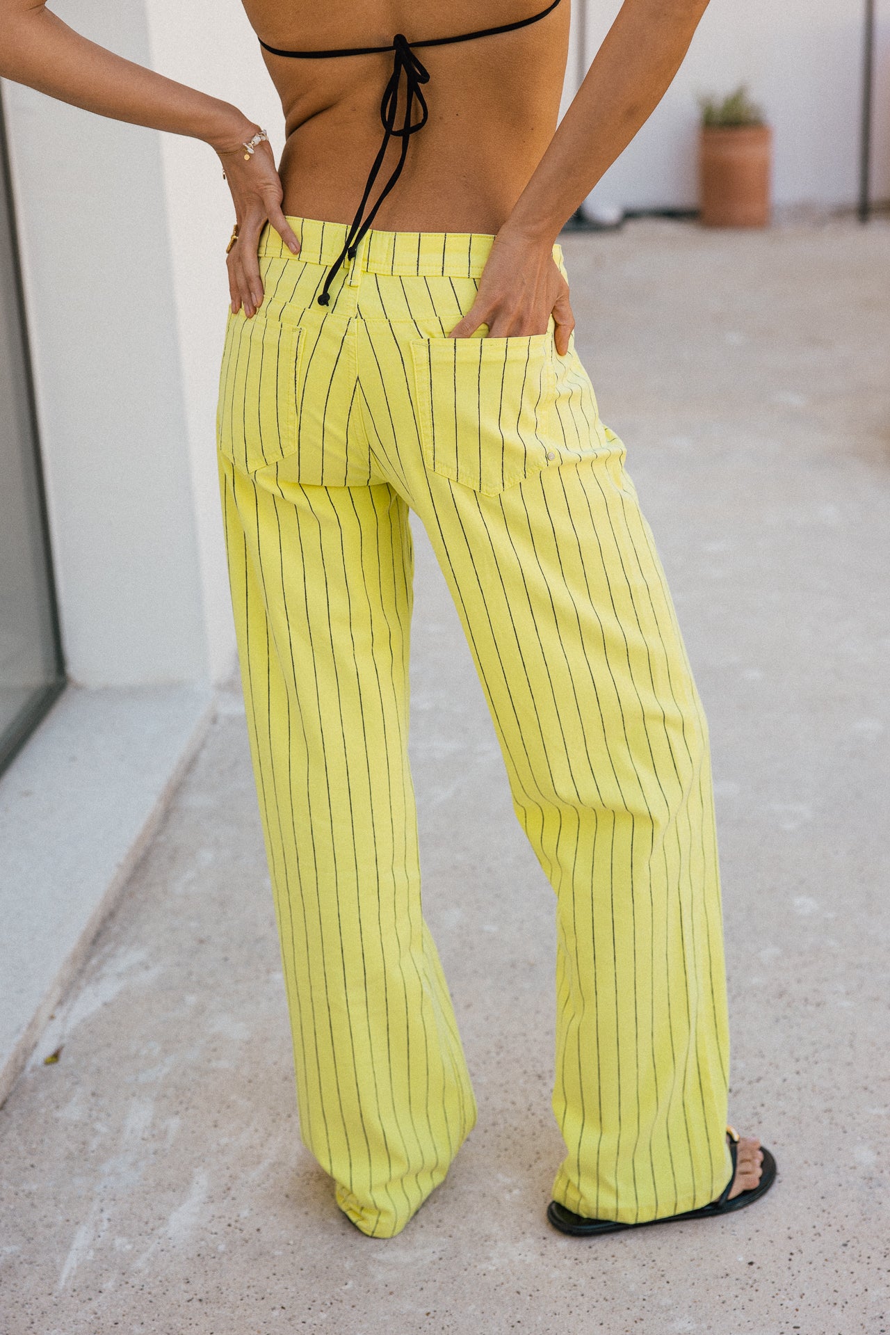 

Pantalon large taille basse  Femme Agatha Paleole limelight | Freeman T. Porter