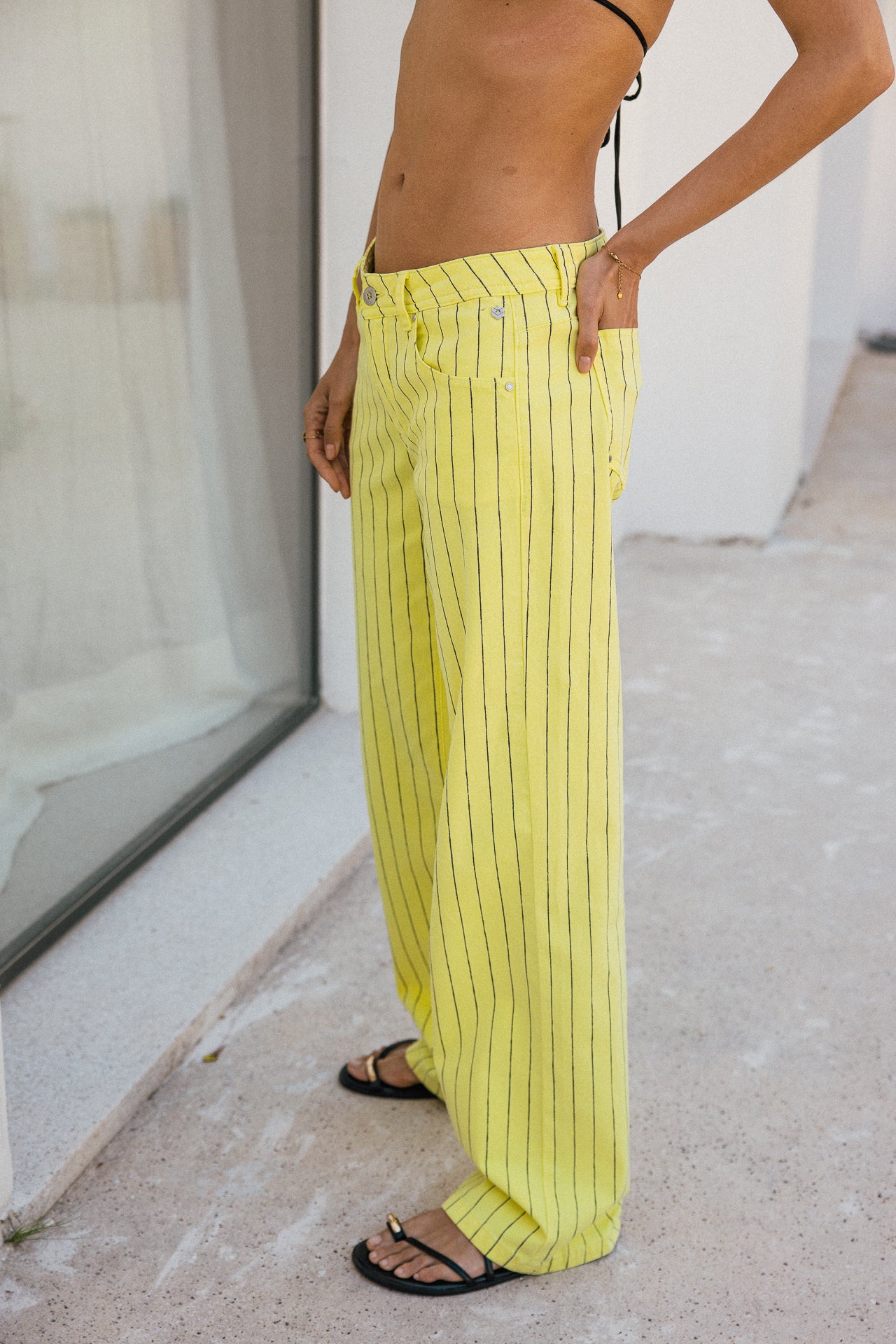 

Pantalon large taille basse  Femme Agatha Paleole limelight | Freeman T. Porter