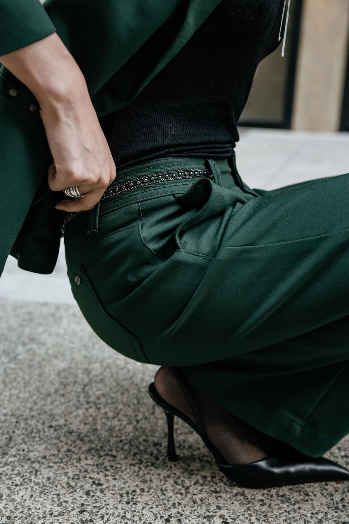 

Pantalon large taille basse Femme Agatha Polyneo green gables | Freeman T. Porter