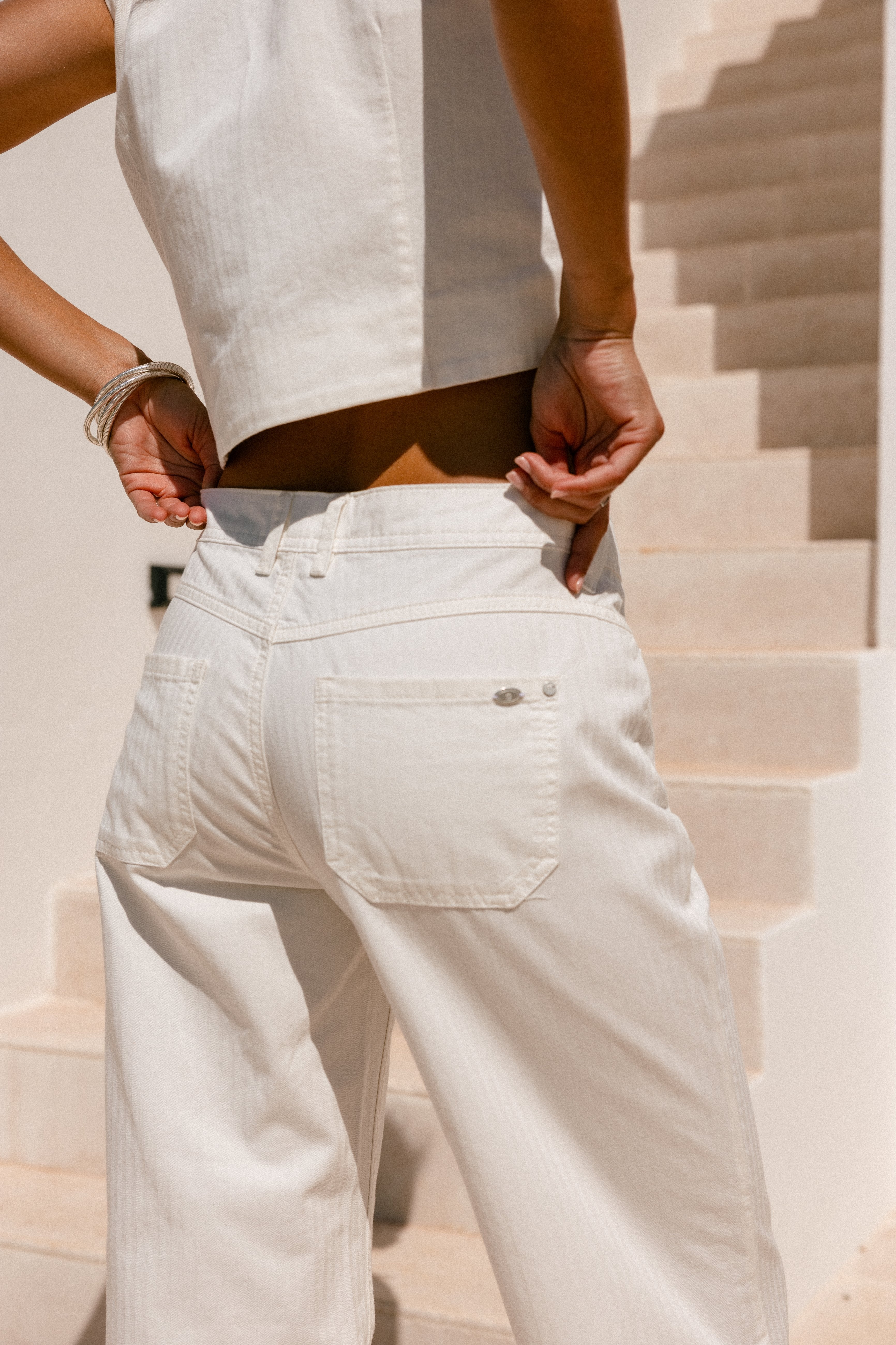 

Wide-leg trousers Women Jessy Yolo blanc éclatant | Freeman T. Porter