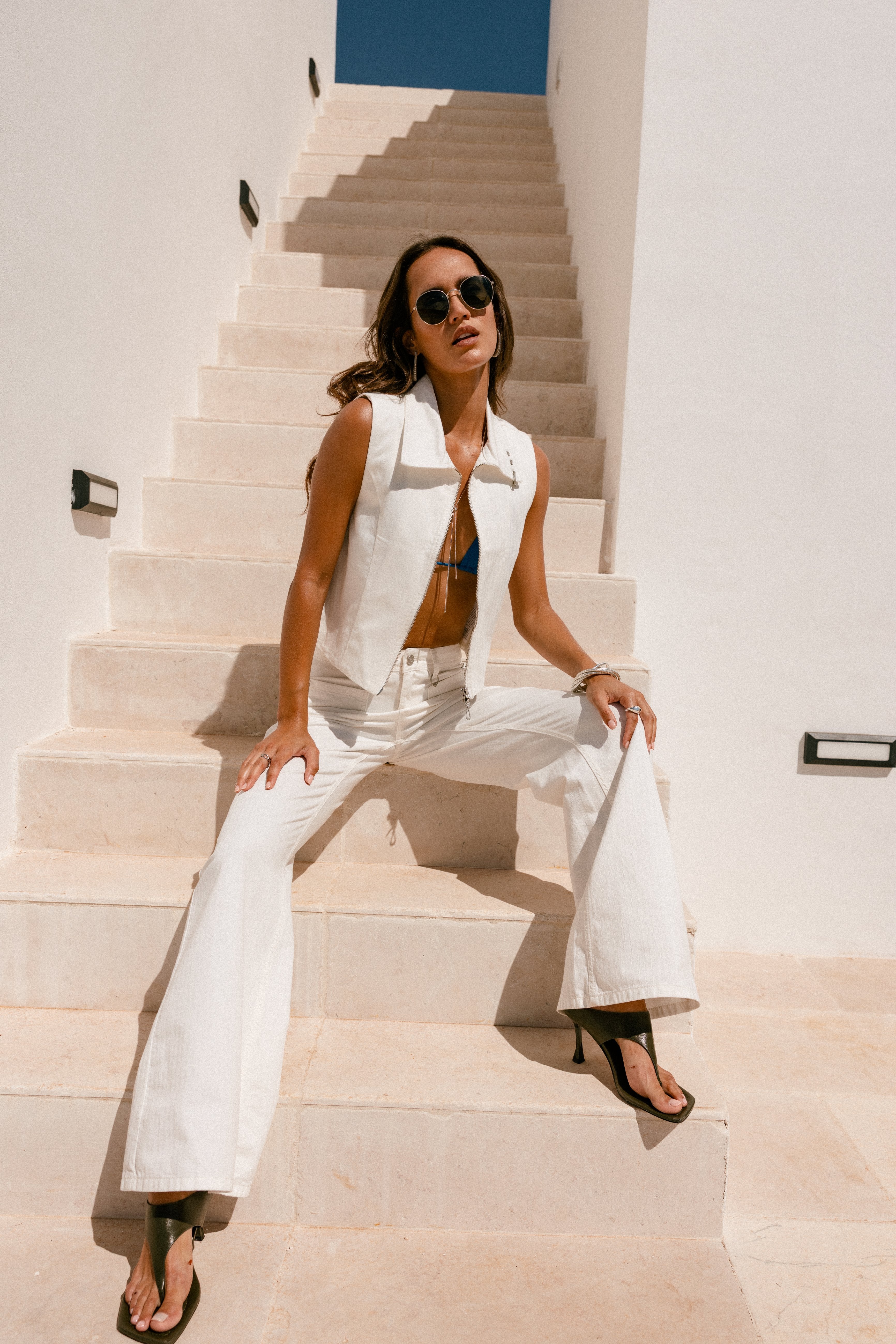 

Wide-leg trousers Women Jessy Yolo blanc éclatant | Freeman T. Porter
