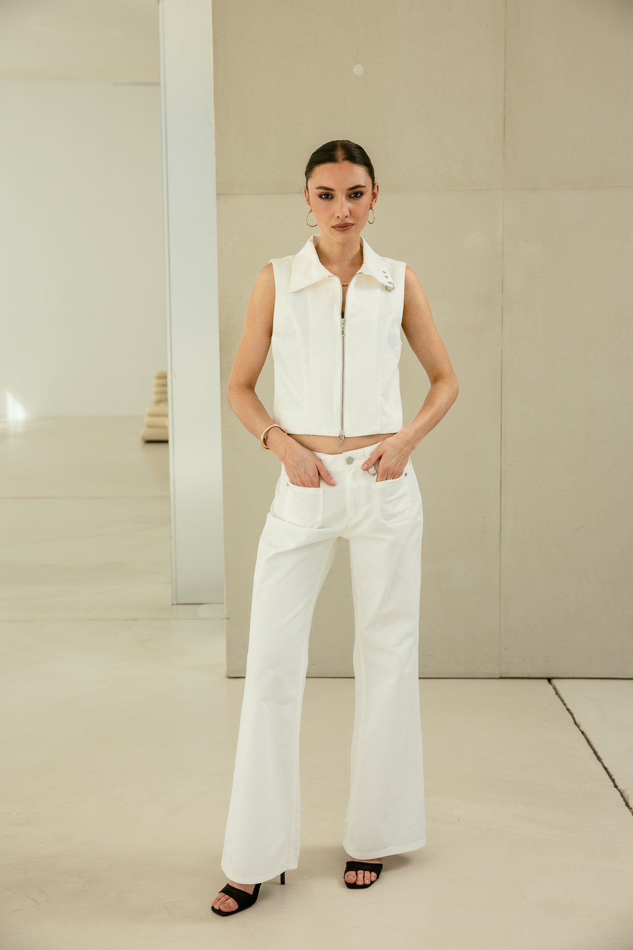 

Pantalon large Femme Jessy Yolo bright white | Freeman T. Porter