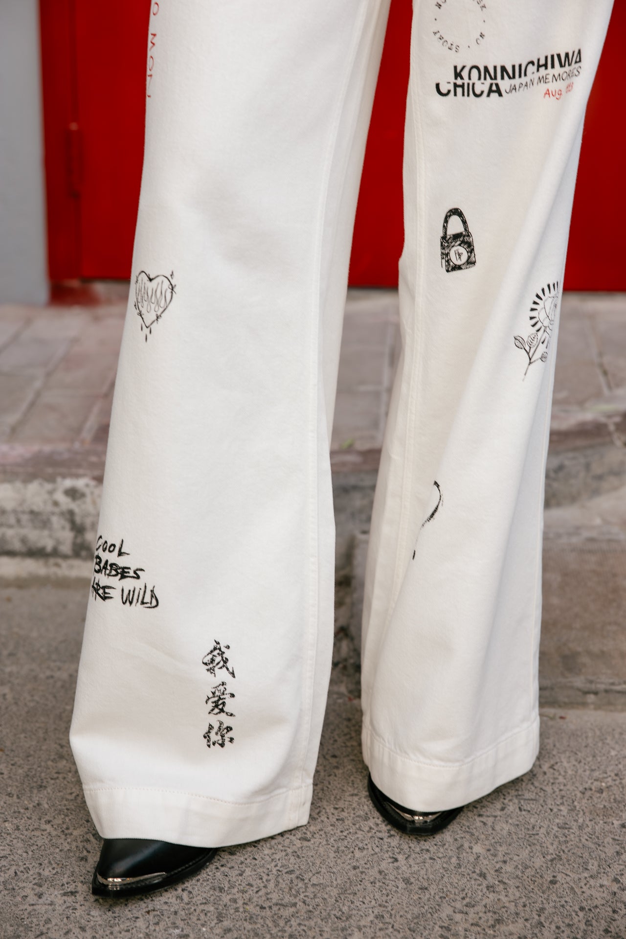 

Pantalon large  Femme Miley Caicos Print off white | Freeman T. Porter