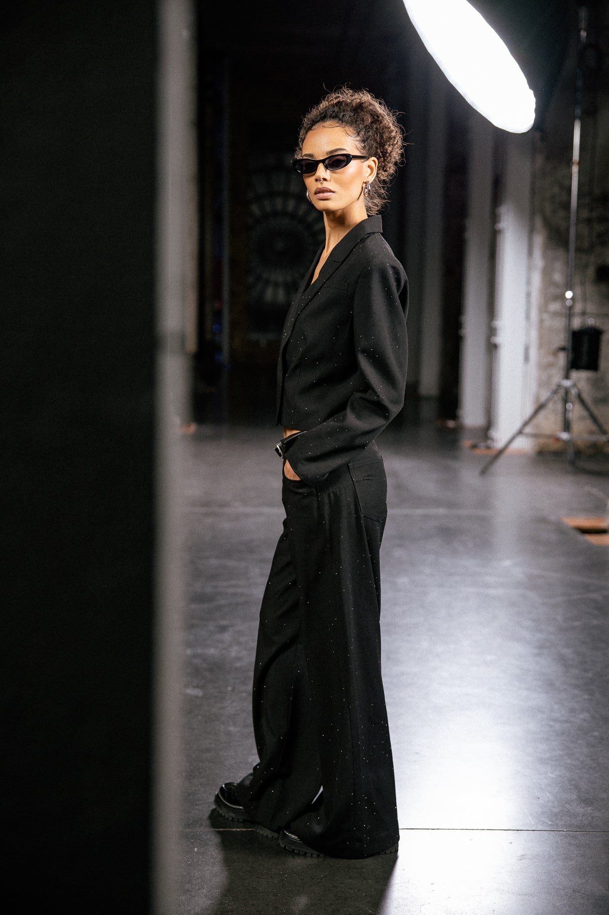 

Pantalon large  Femme Miley diamente black | Freeman T. Porter