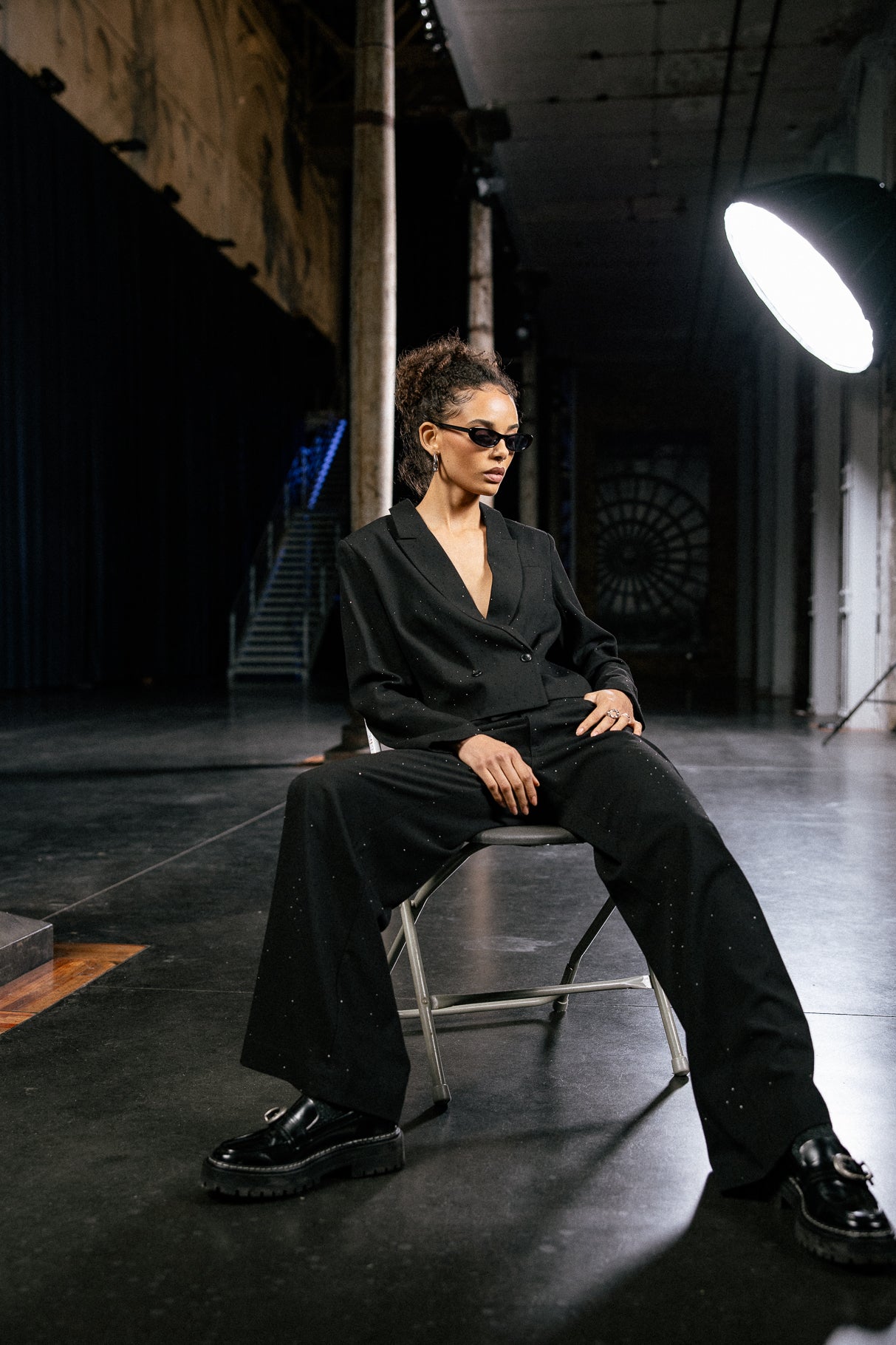 

Pantalon large  Femme Miley diamente black | Freeman T. Porter