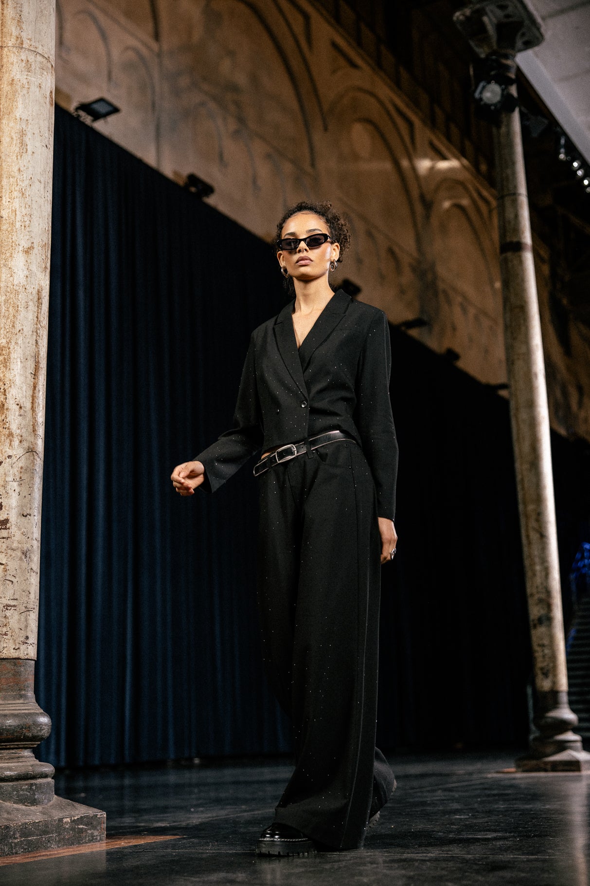 

Pantalon large  Femme Miley diamente black | Freeman T. Porter