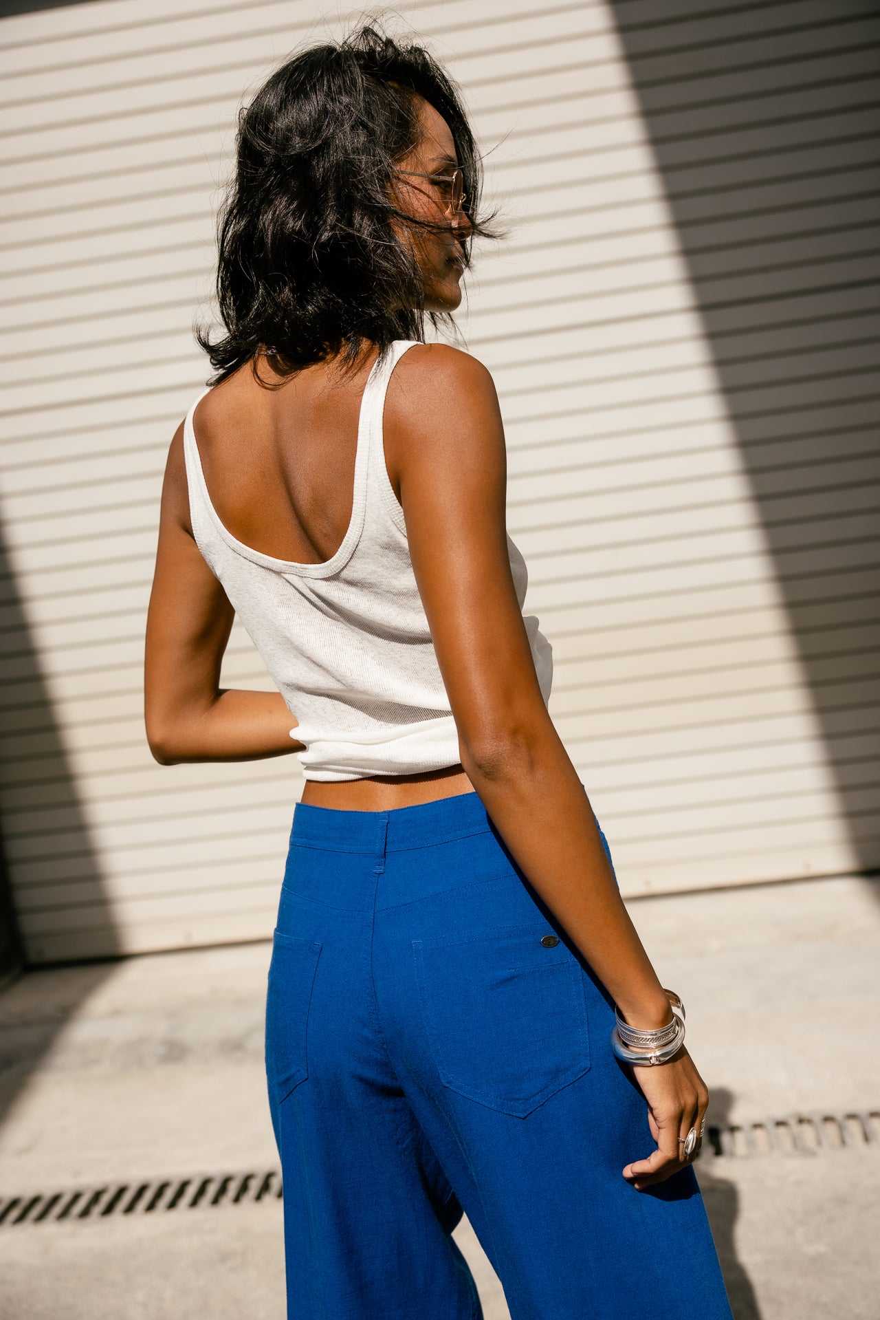 
              

Pantalon large  Femme Miley Plain Lin dazzling blue | Freeman T. Porter
            