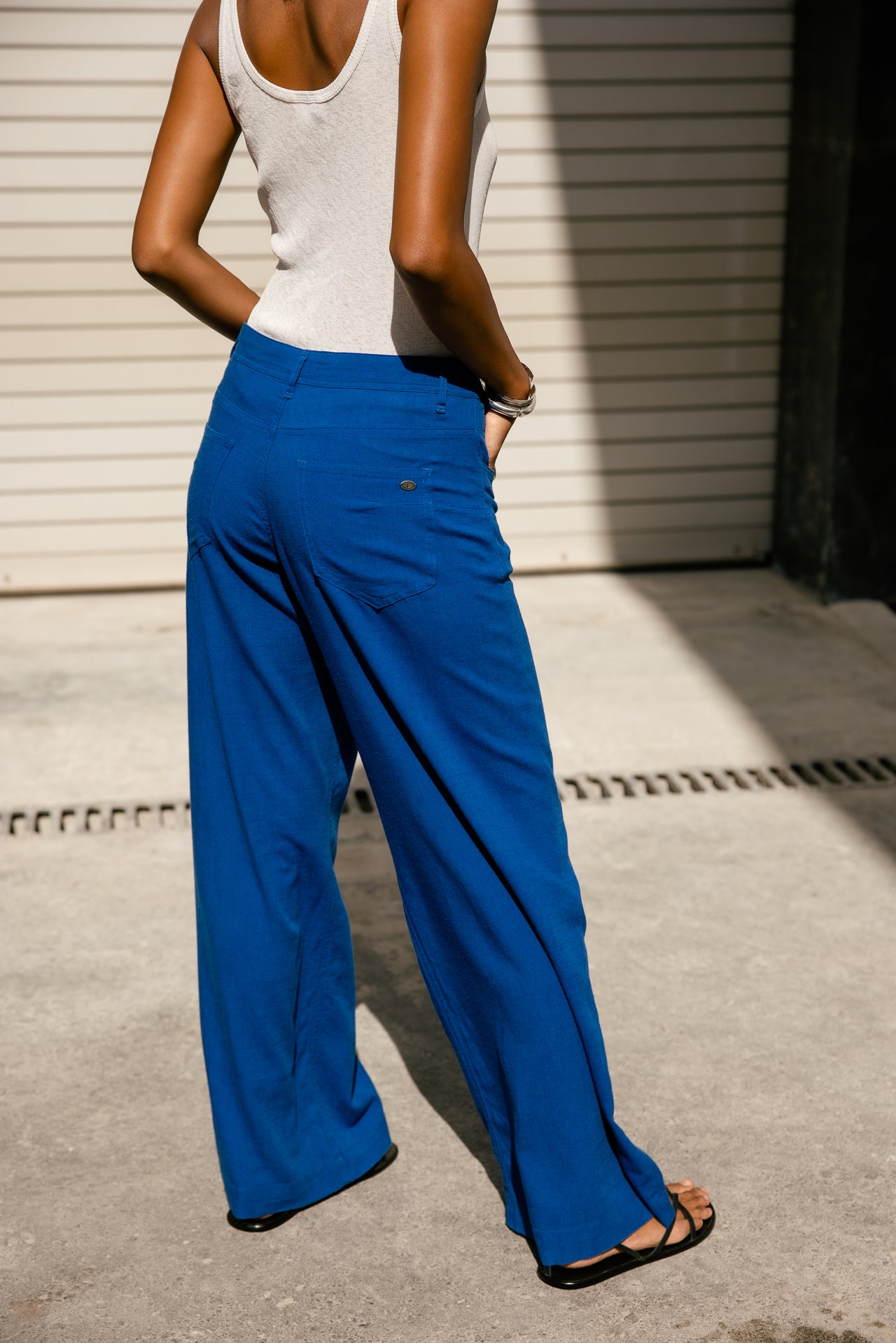 

Pantalon large  Femme Miley Plain Lin dazzling blue | Freeman T. Porter