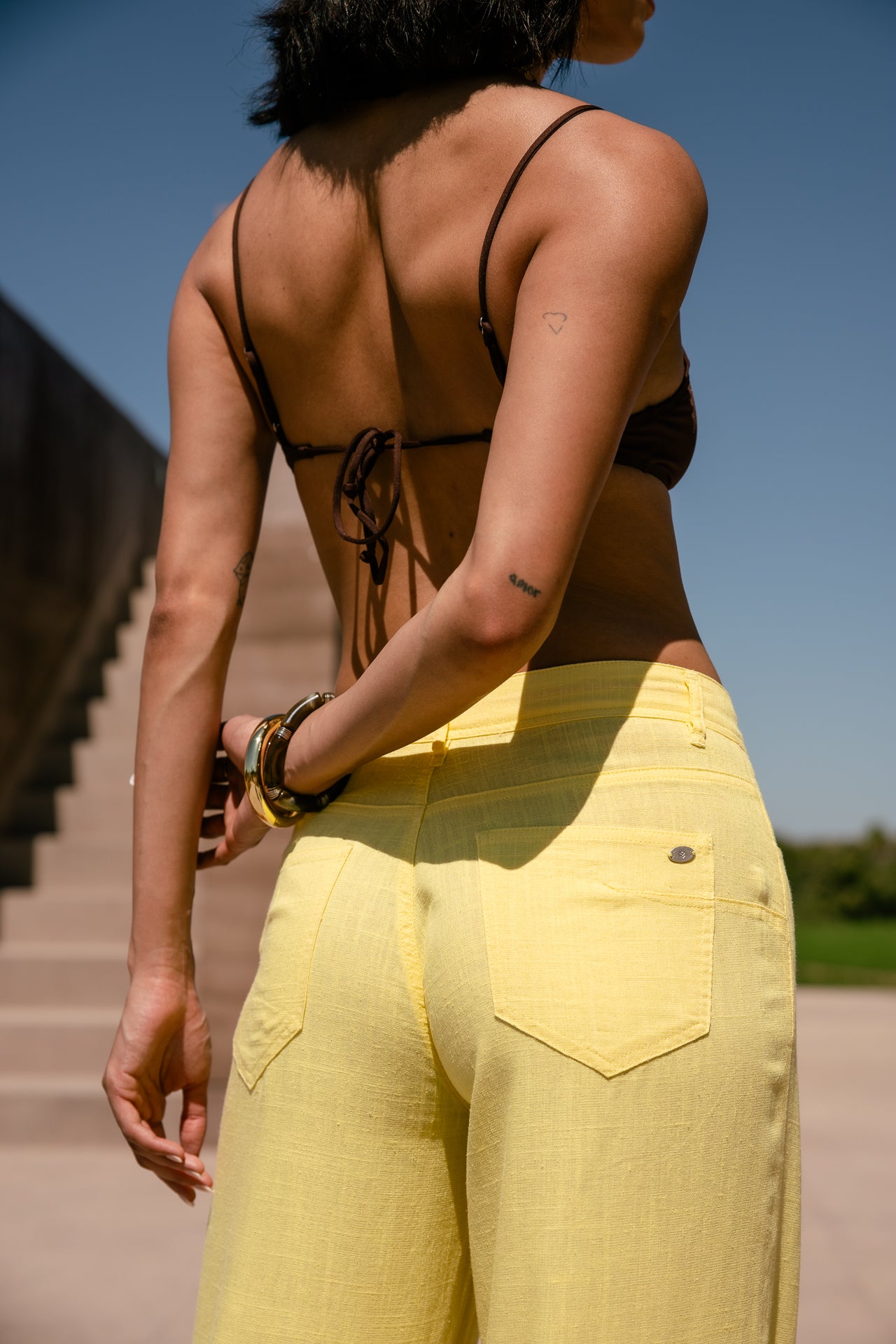 

Weite Hose  Damen Miley Plain Lin limelight | Freeman T. Porter