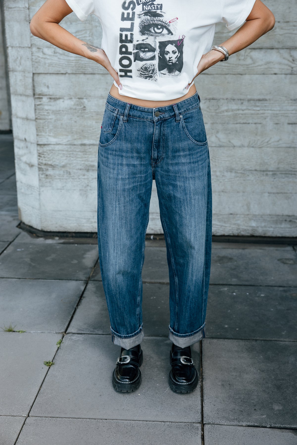 

Jeans boyfriend 7/8 Femme Robyn rally dark | Freeman T. Porter