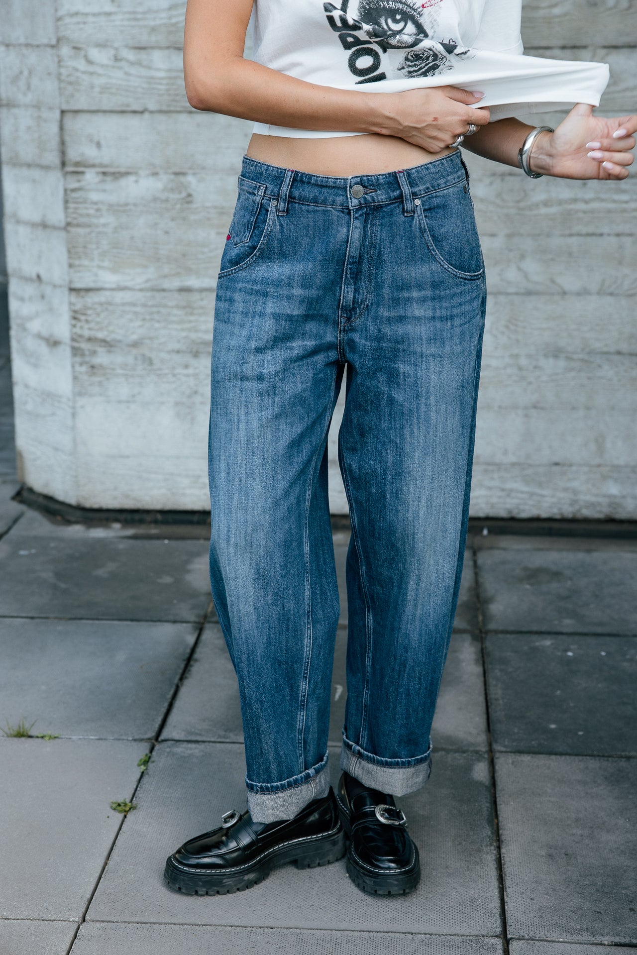 

Jeans boyfriend 7/8 Femme Robyn rally dark | Freeman T. Porter
