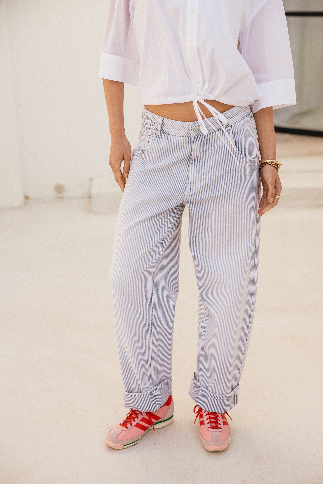   
            

Denim boyfriend à rayures Femme Robyn bonova | Freeman T. Porter
          