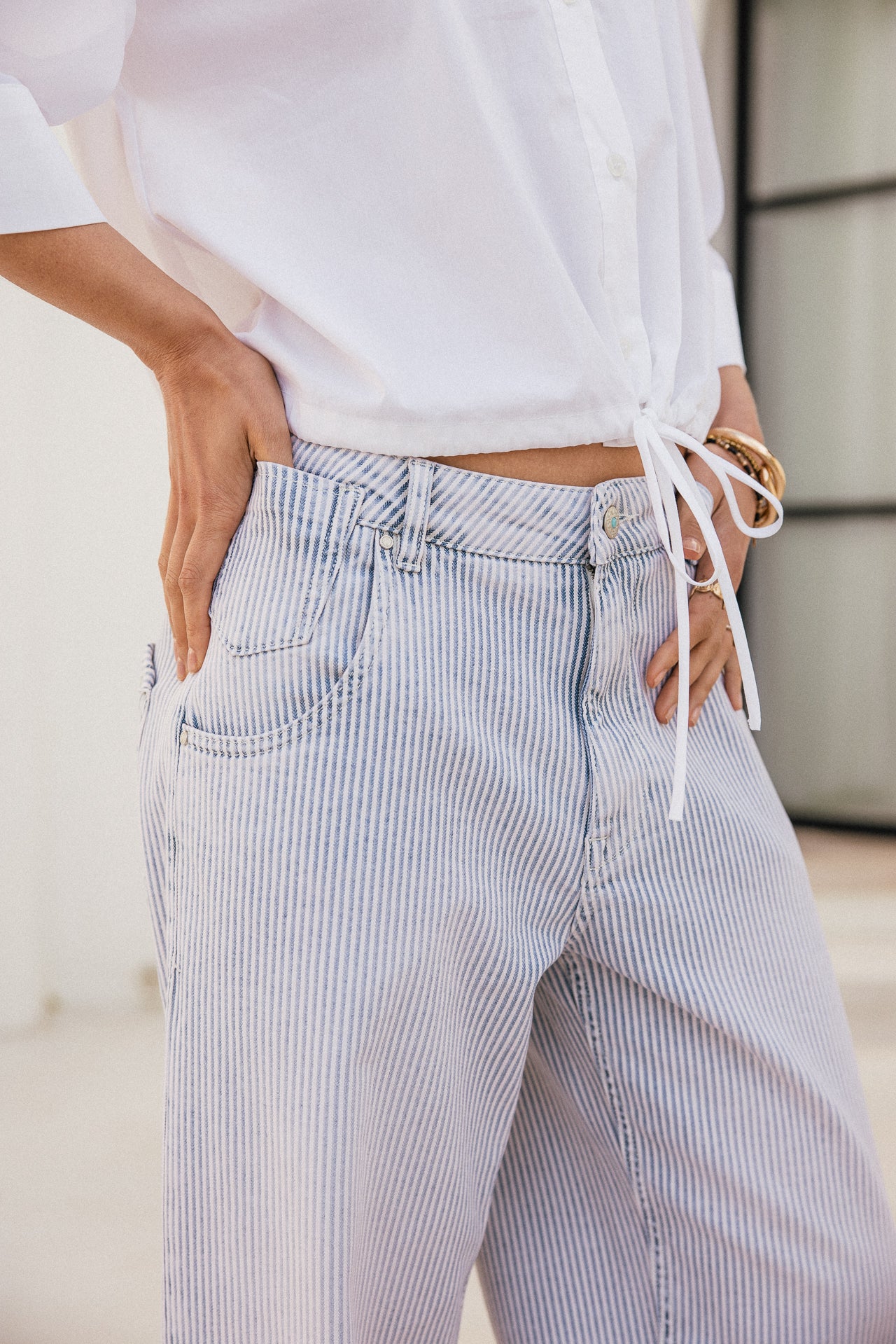 

Denim boyfriend à rayures Femme Robyn bonova | Freeman T. Porter