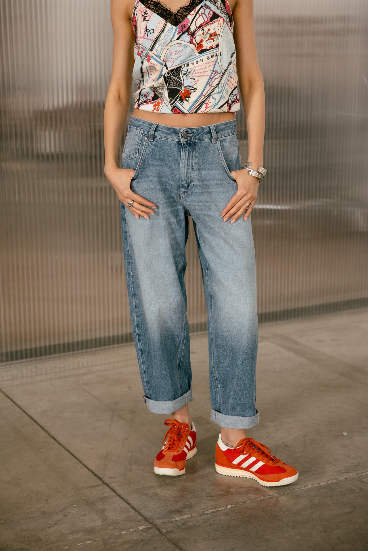 

Jeans boyfriend 7/8 Femme Robyn Denim sparkly med | Freeman T. Porter