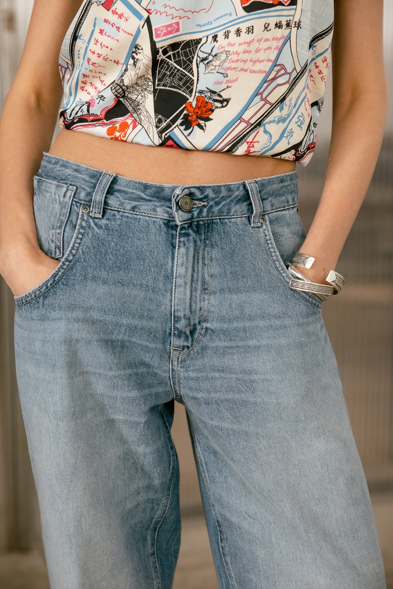 

Jeans boyfriend 7/8 Mujer Robyn sparkly med | Freeman T. Porter