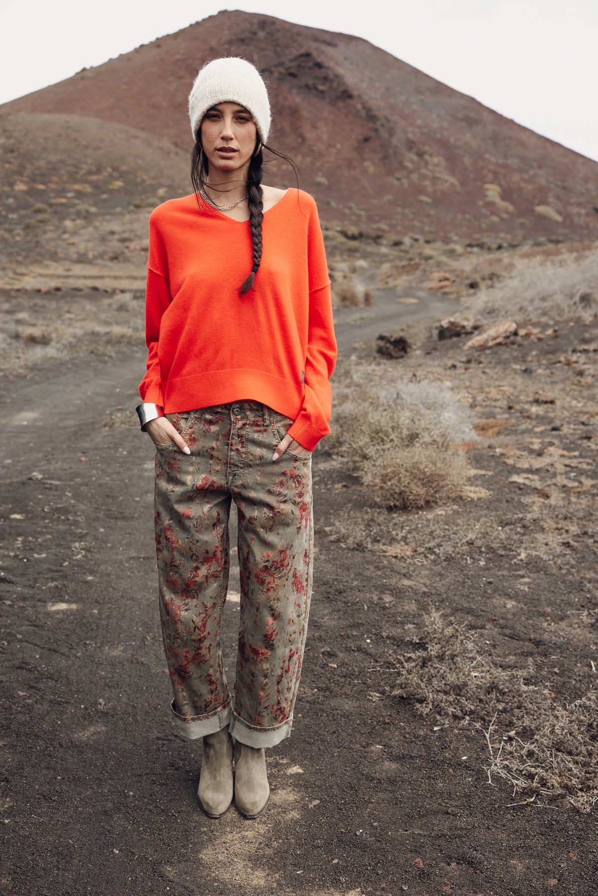 

Boyfriend-Hose 7/8 mid waist Damen Robyn Flashback dusty olive | Freeman T. Porter