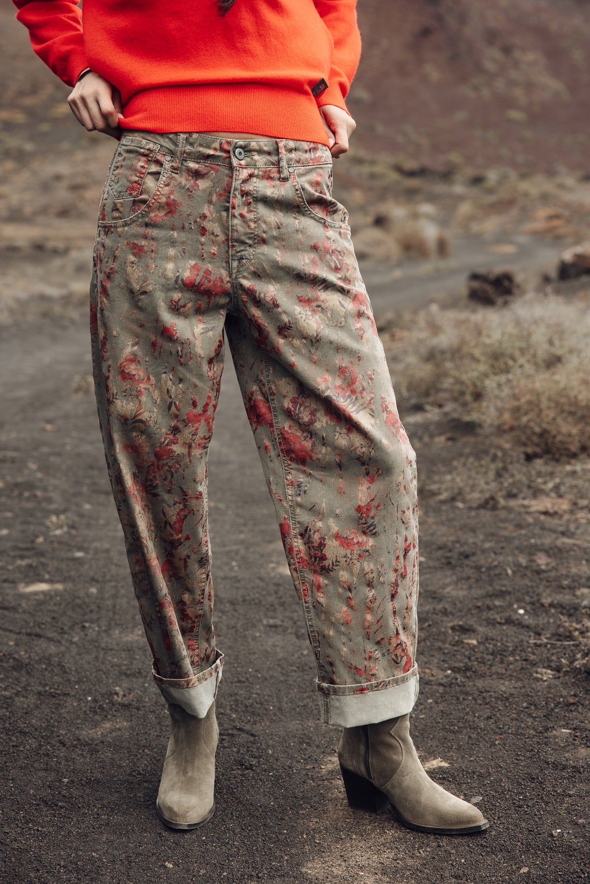 

Boyfriend-Hose 7/8 mid waist Damen Robyn Flashback dusty olive | Freeman T. Porter