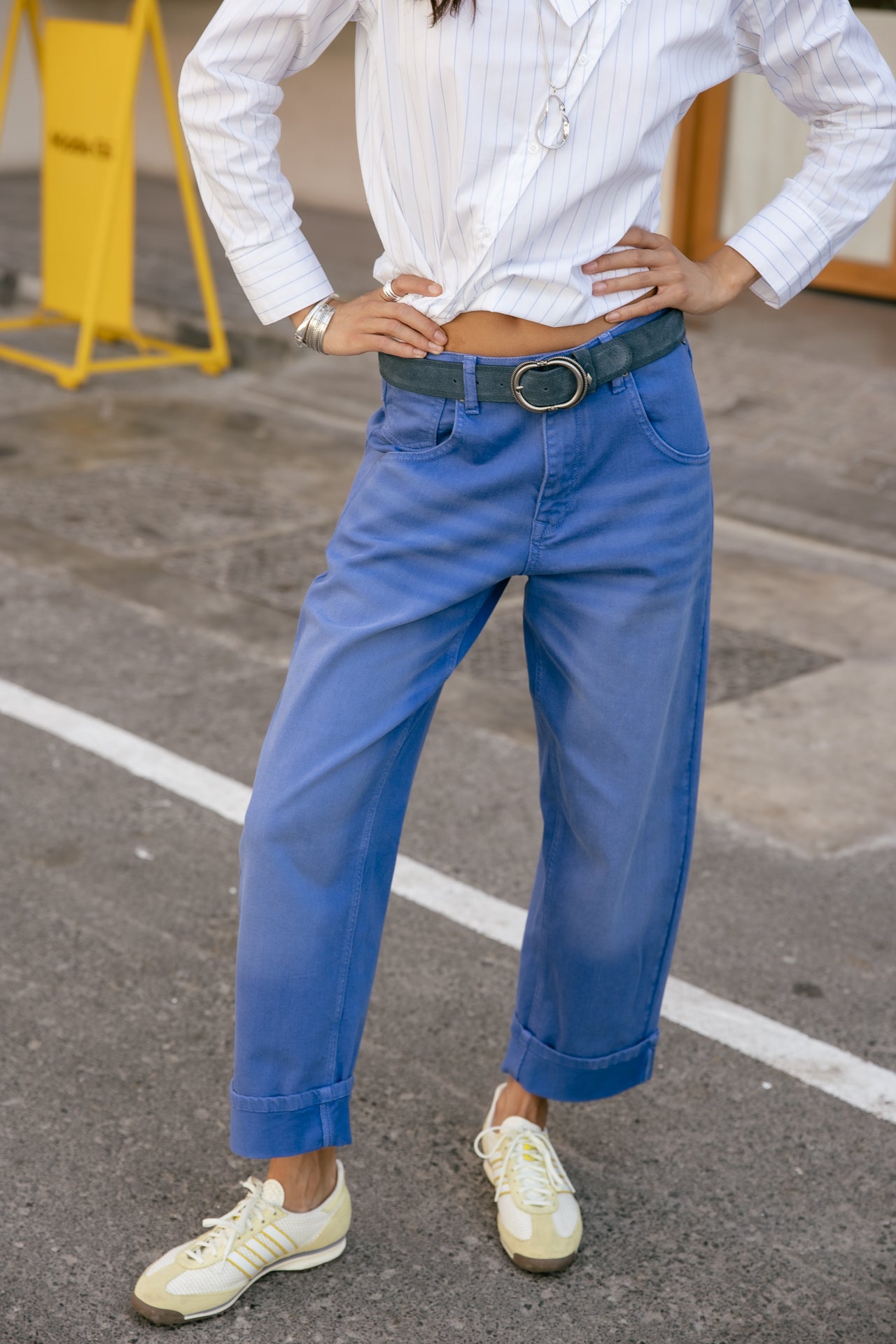 

Pantalon boyfriend 7/8 Femme Robyn Magestic dazzling blue | Freeman T. Porter