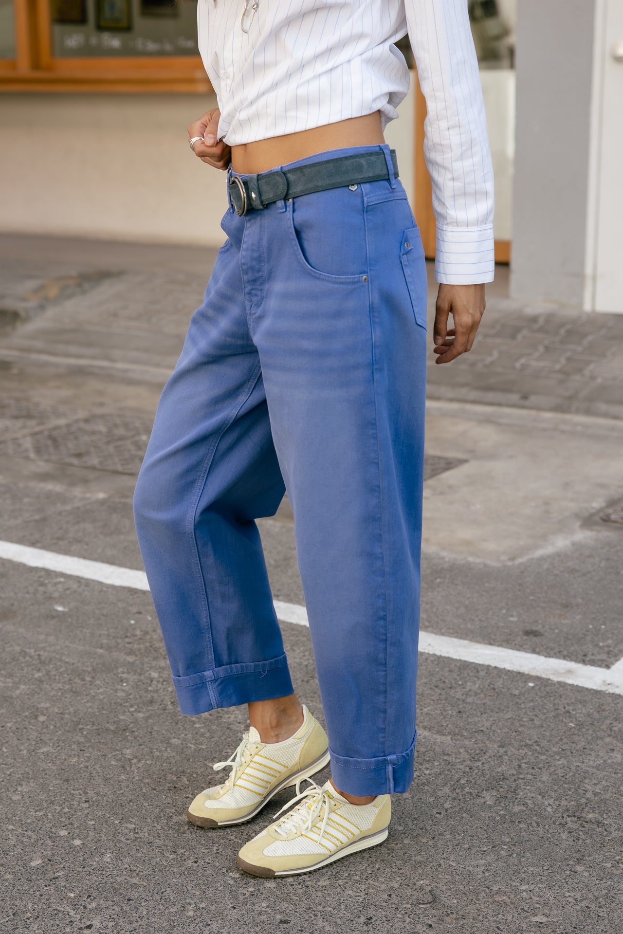 

Pantalon boyfriend 7/8 Femme Robyn Magestic dazzling blue | Freeman T. Porter