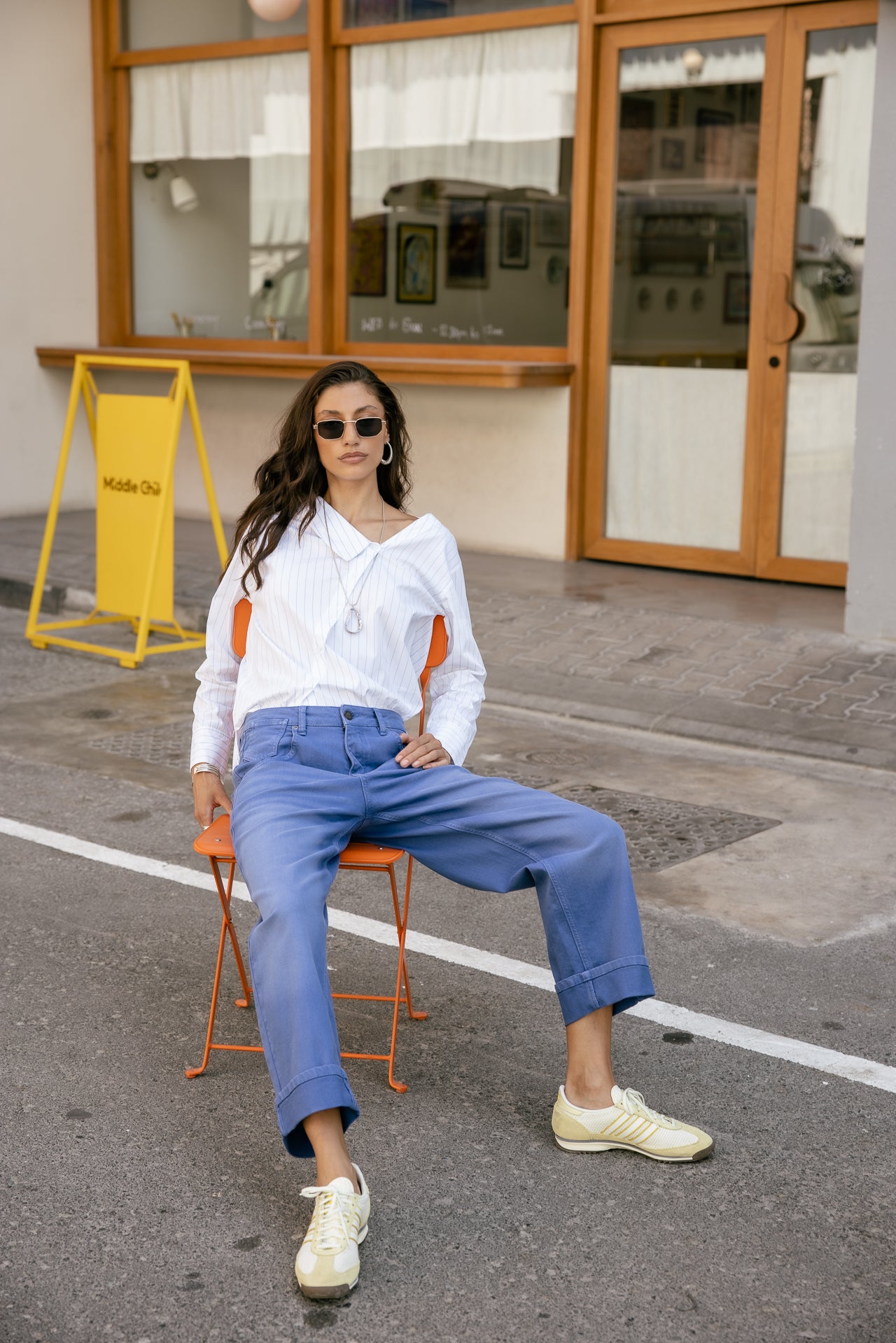 

Pantalon boyfriend 7/8 Femme Robyn Magestic dazzling blue | Freeman T. Porter