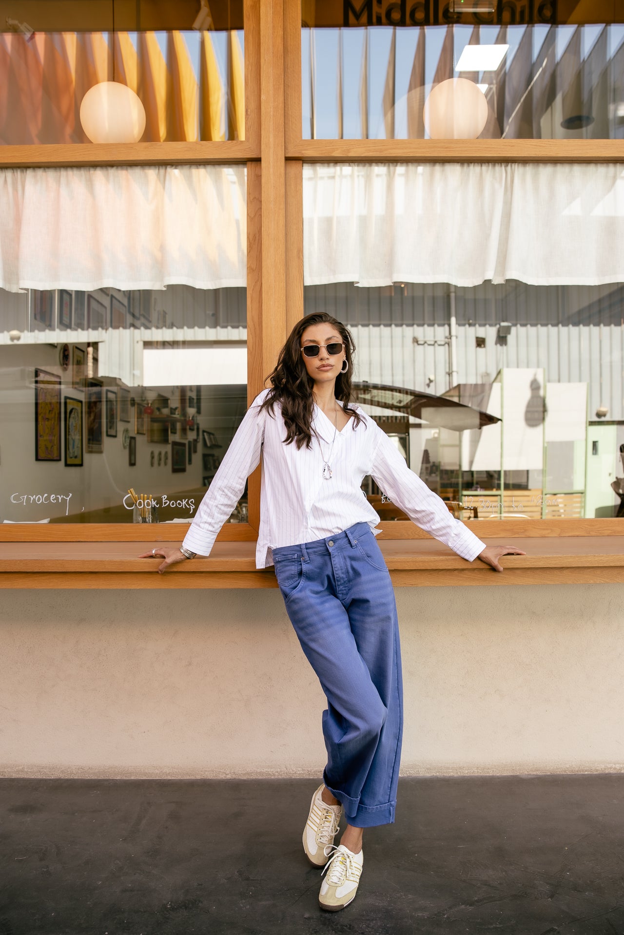 

Pantalon boyfriend 7/8 Femme Robyn Magestic dazzling blue | Freeman T. Porter