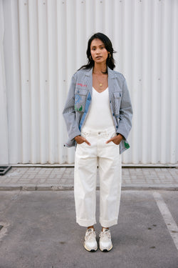 

Pantalon boyfriend 7/8 Femme Robyn Magestic off white | Freeman T. Porter