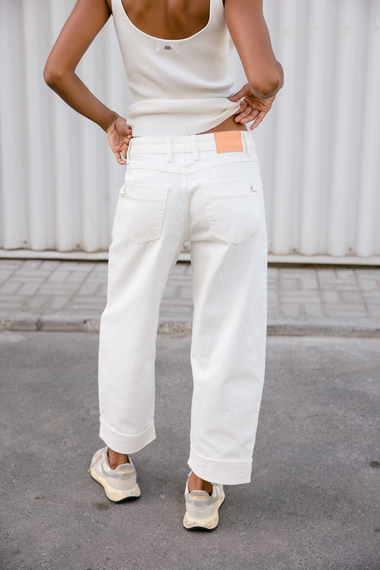 
              

Pantalon boyfriend 7/8 Femme Robyn Magestic off white | Freeman T. Porter
            