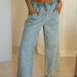 

Jeans large en denim leger Femme Leia titan | Freeman T. Porter