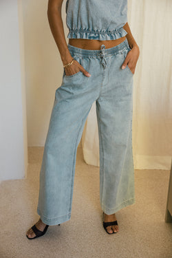 

Weite Jeans aus leichtem Denim Damen Leia titan | Freeman T. Porter