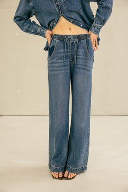 

Wide Leg Jeans mit elastischem Bund Damen Leia winner med | Freeman T. Porter