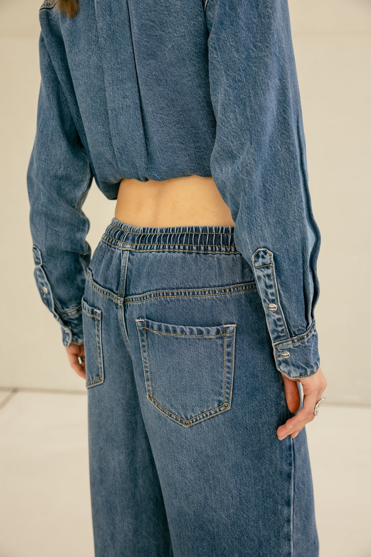 

Jeans large taille élastiquée Femme Leia winner med | Freeman T. Porter