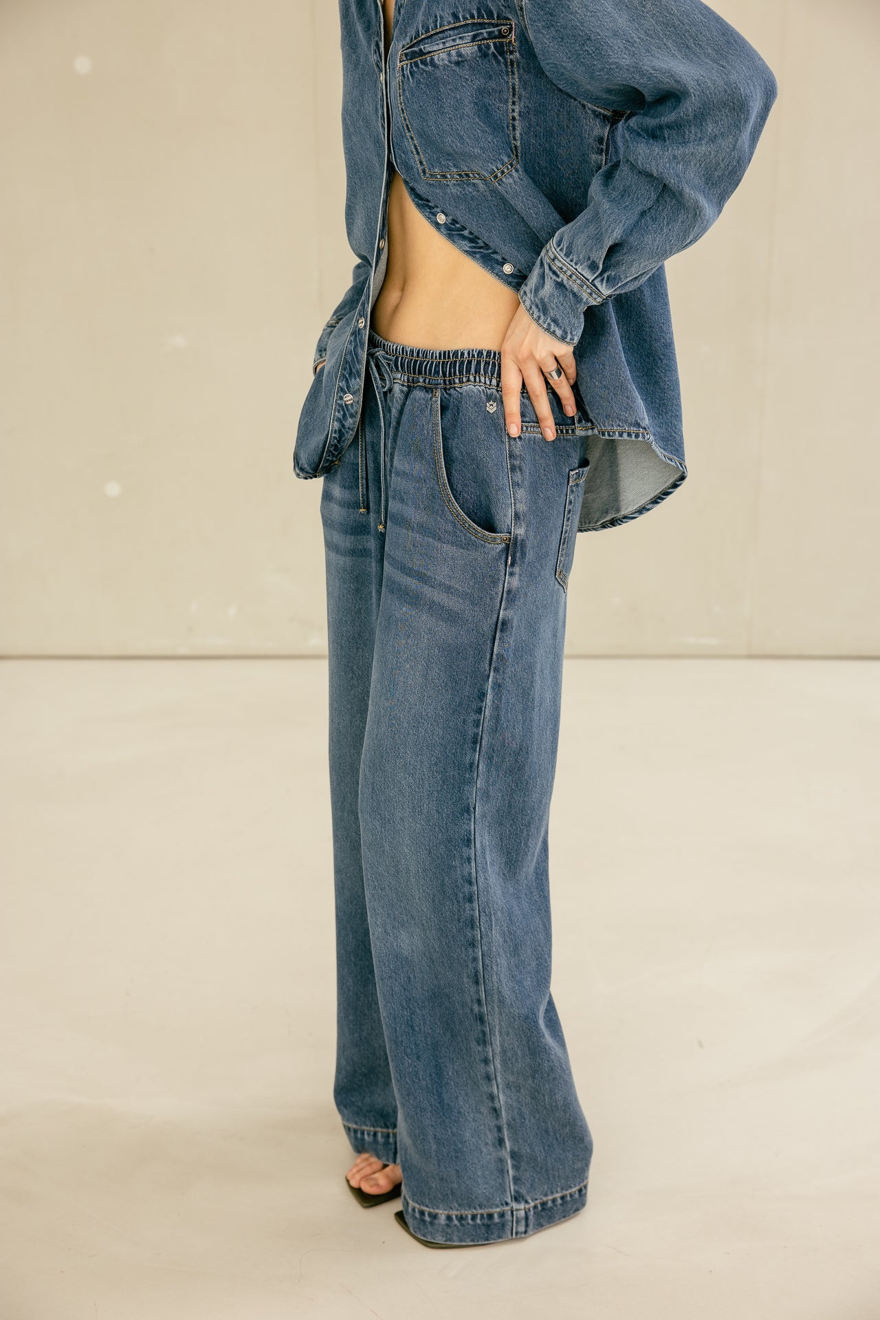 

Jeans large taille élastiquée Femme Leia winner med | Freeman T. Porter