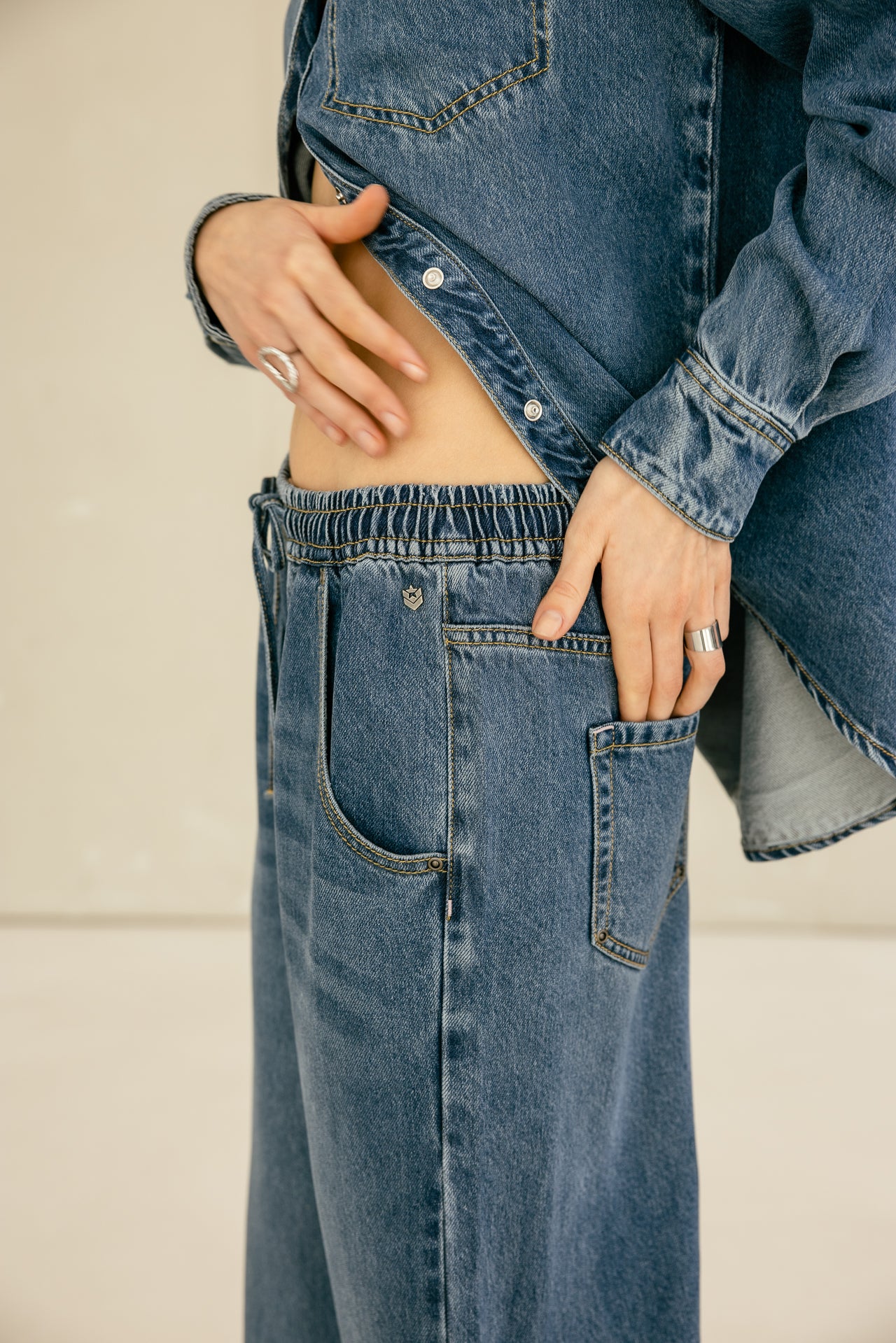 

Jeans large taille élastiquée Femme Leia winner med | Freeman T. Porter