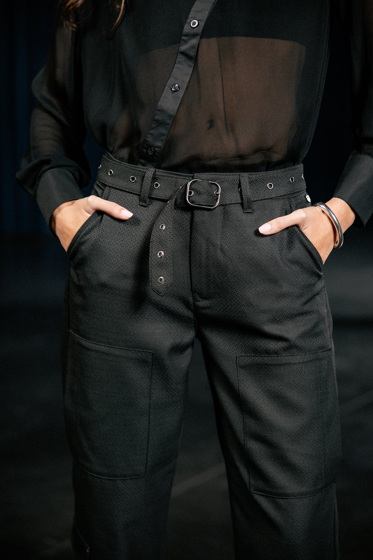 

Pantalon cargo Femme Ciara Lucero black | Freeman T. Porter