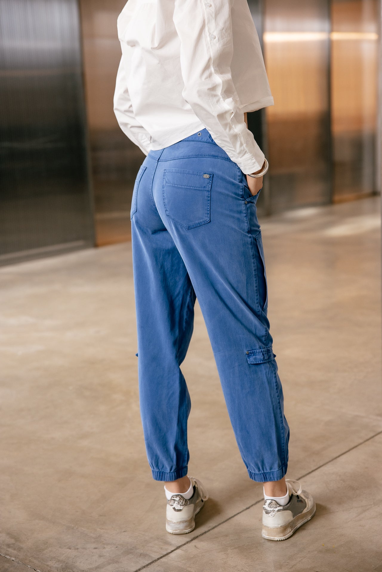 

Pantalon cargo Femme Ciara Jazz dazzling blue | Freeman T. Porter