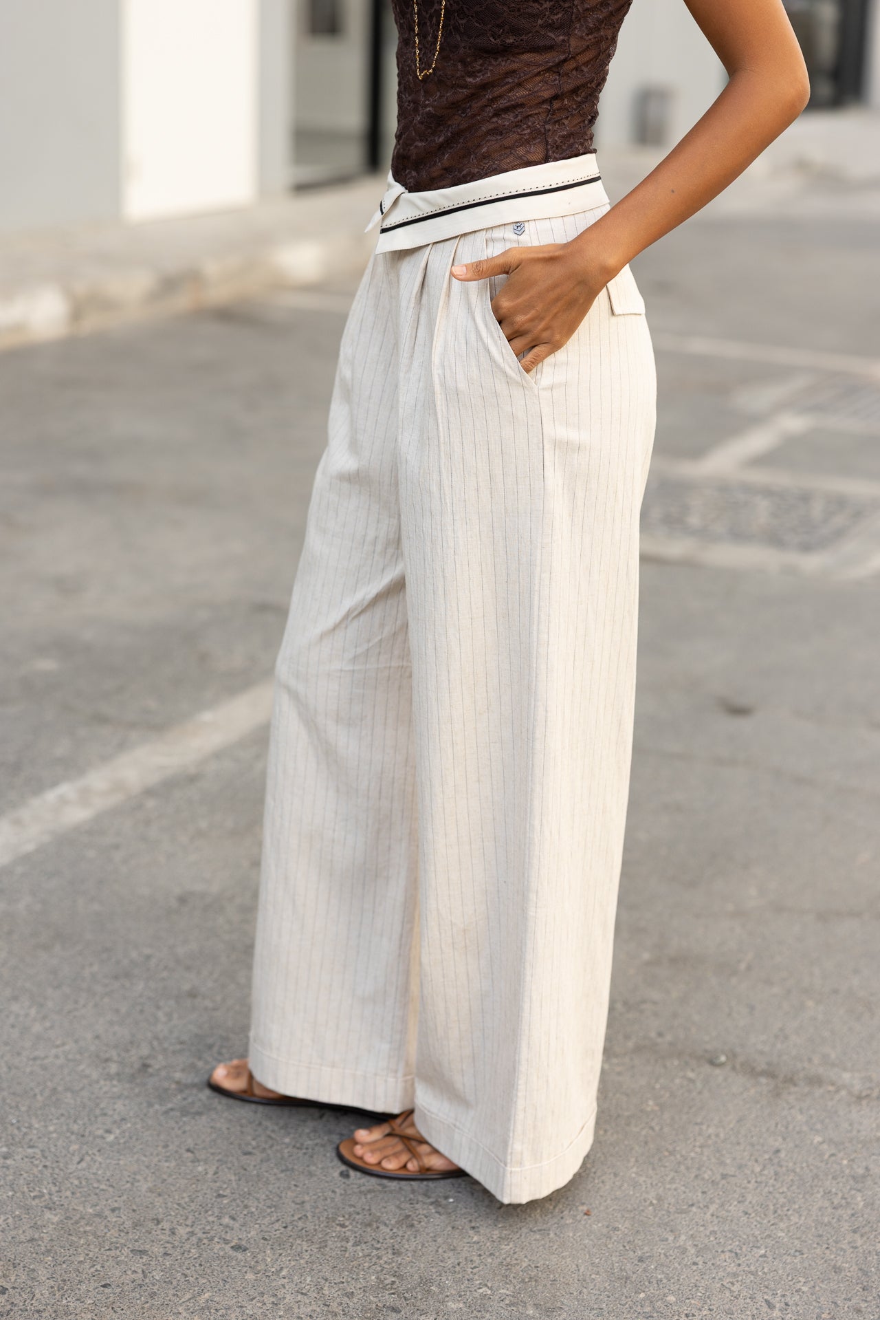 

Weite City-Hose Damen Lexie Lovina pearled ivory | Freeman T. Porter