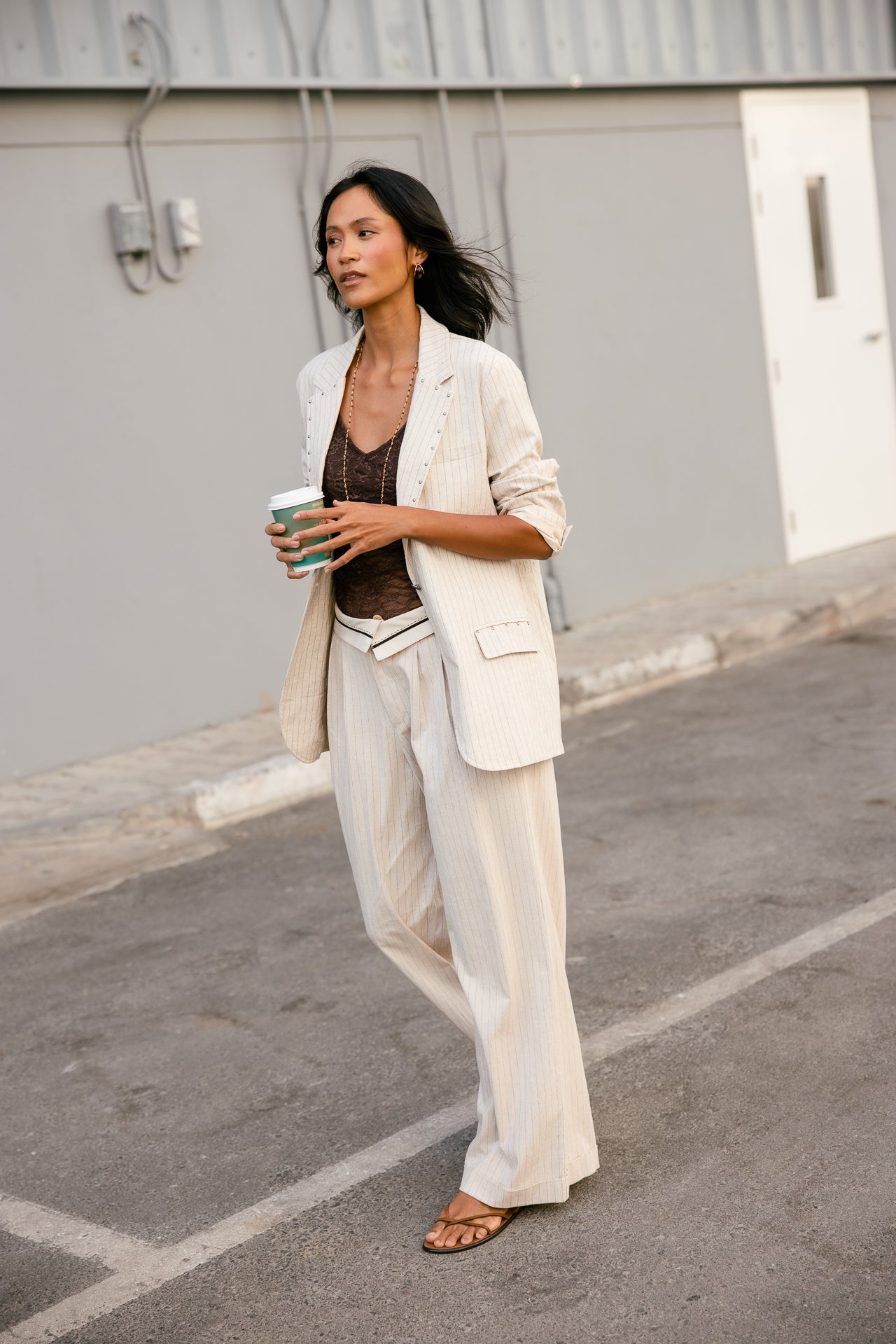 

Weite City-Hose Damen Lexie Lovina pearled ivory | Freeman T. Porter