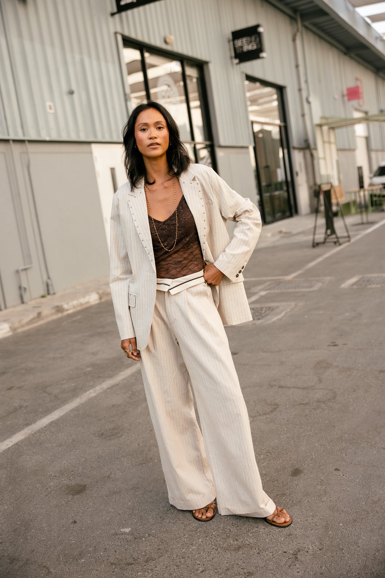 

Weite City-Hose Damen Lexie Lovina pearled ivory | Freeman T. Porter