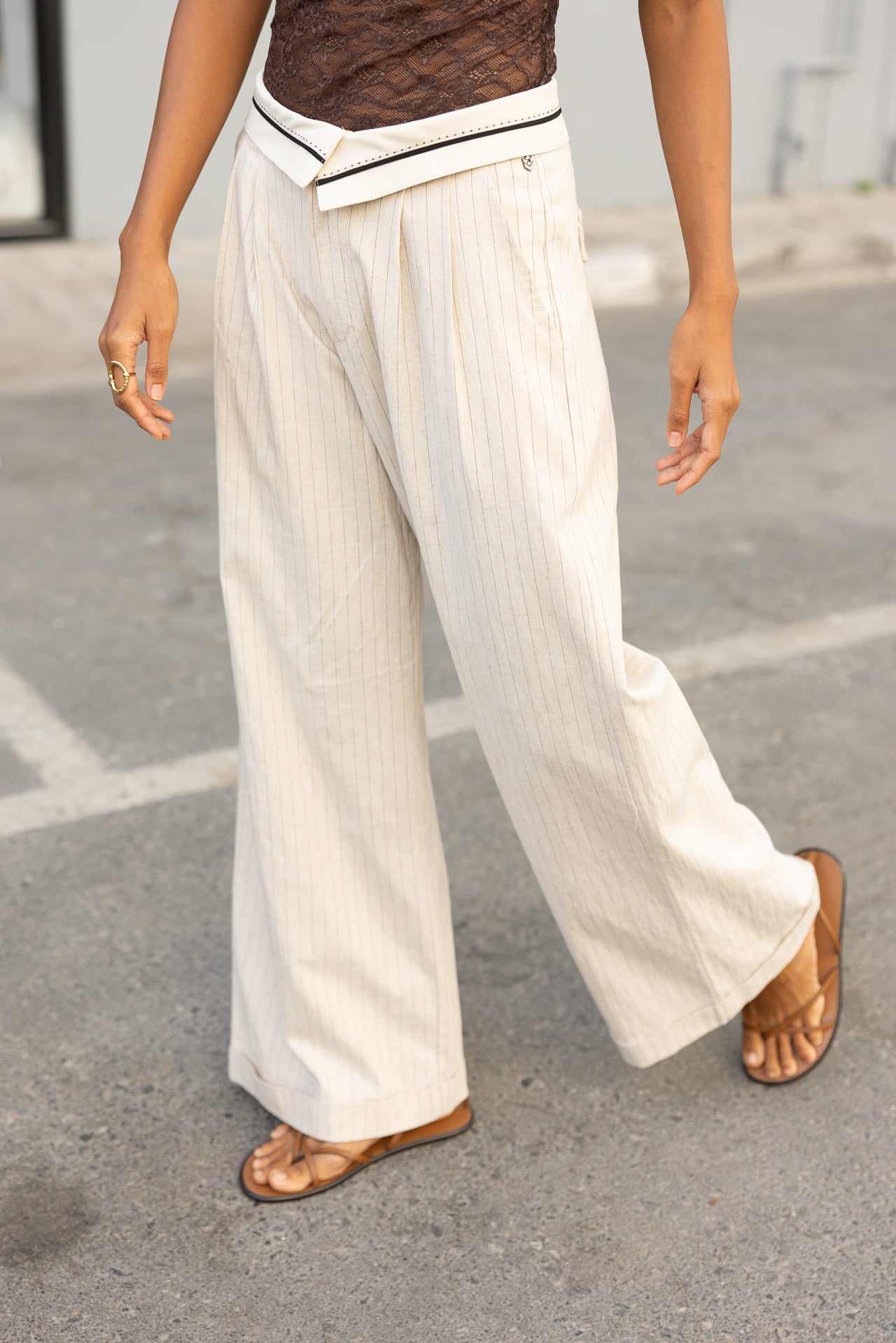 

Weite City-Hose Damen Lexie Lovina pearled ivory | Freeman T. Porter