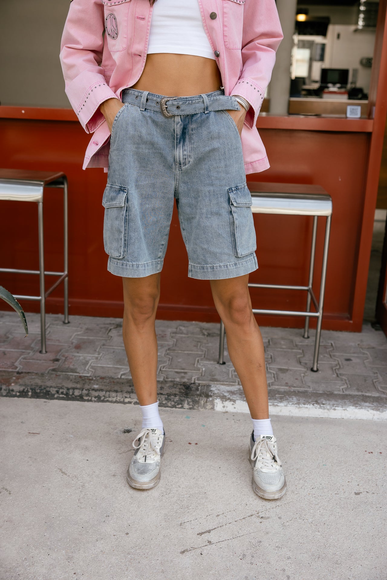 

Weite Bermuda-Shorts Damen Soann Denim jackson light | Freeman T. Porter