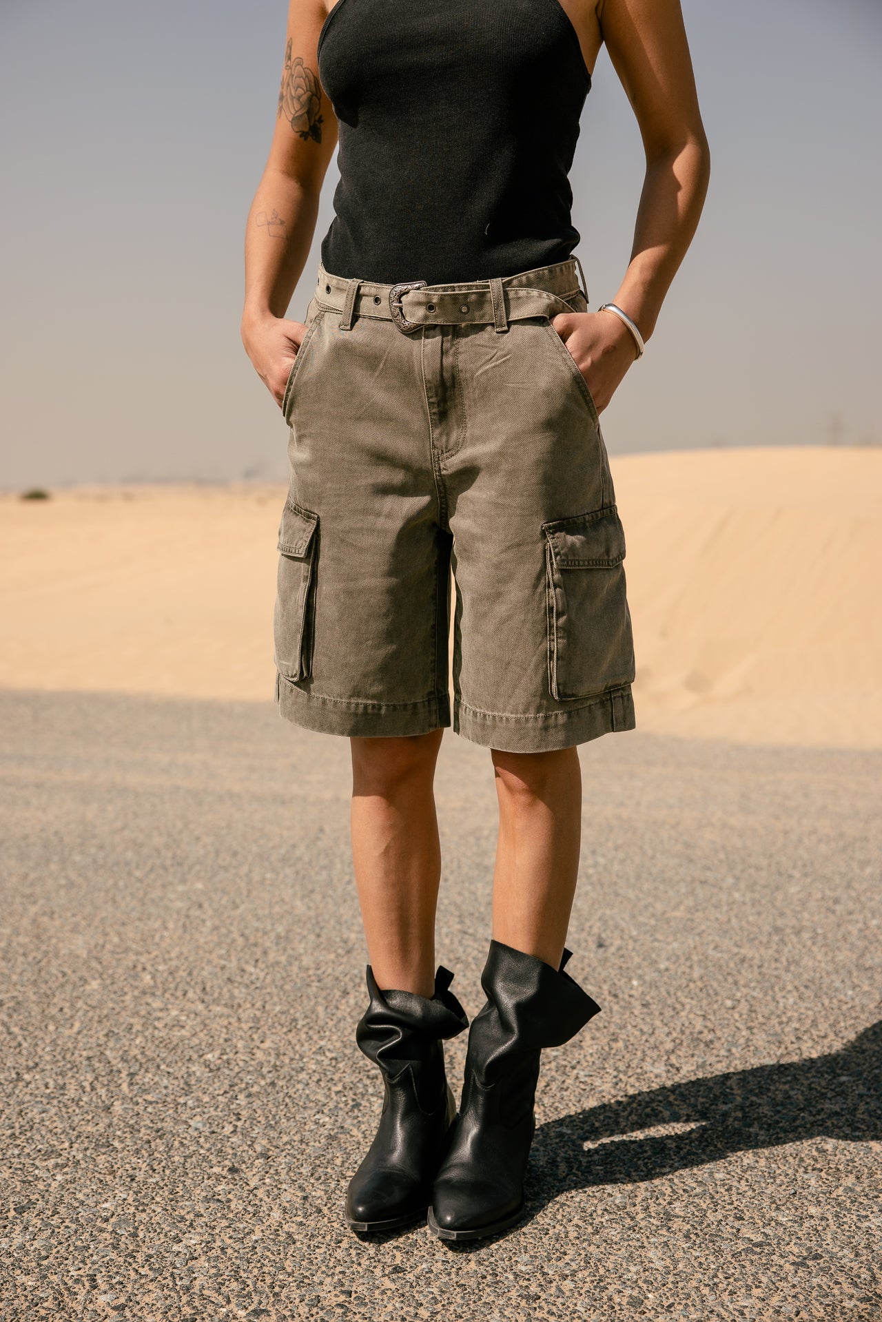 

Bermuda large Femme Soann Tapei olive night | Freeman T. Porter