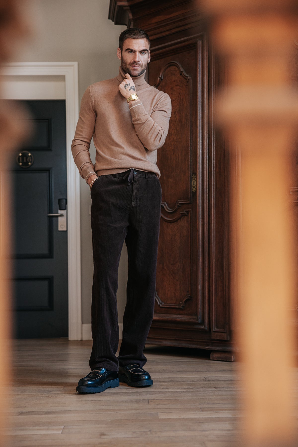 

Pantalón de pana Hombre Yoric Corduroy chocolate torte | Freeman T. Porter