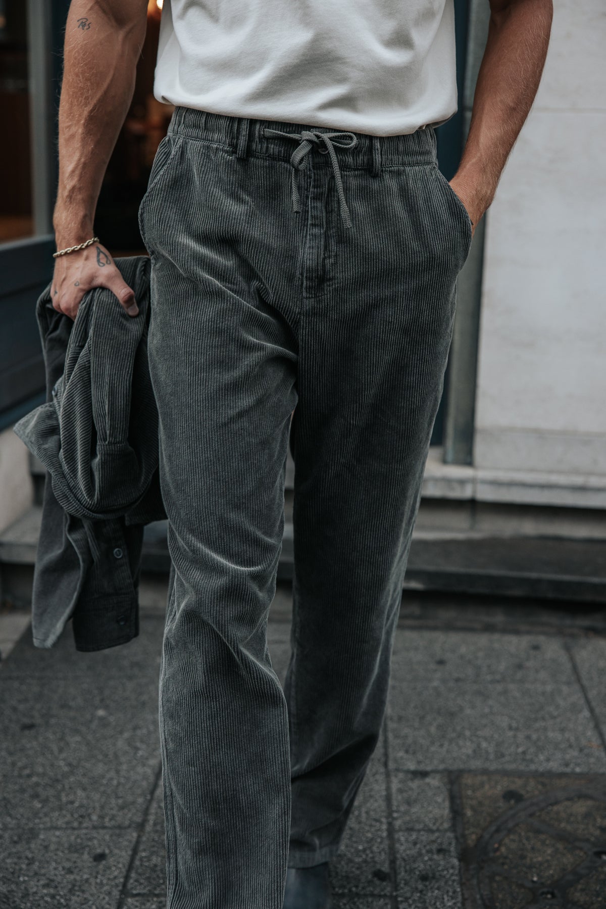 

Cordhose Herren Yoric Corduroy washed grey | Freeman T. Porter
