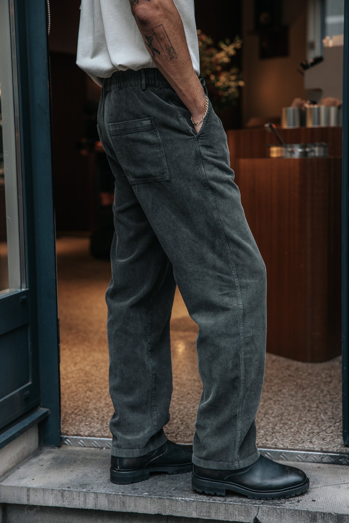 

Cordhose Herren Yoric Corduroy washed grey | Freeman T. Porter