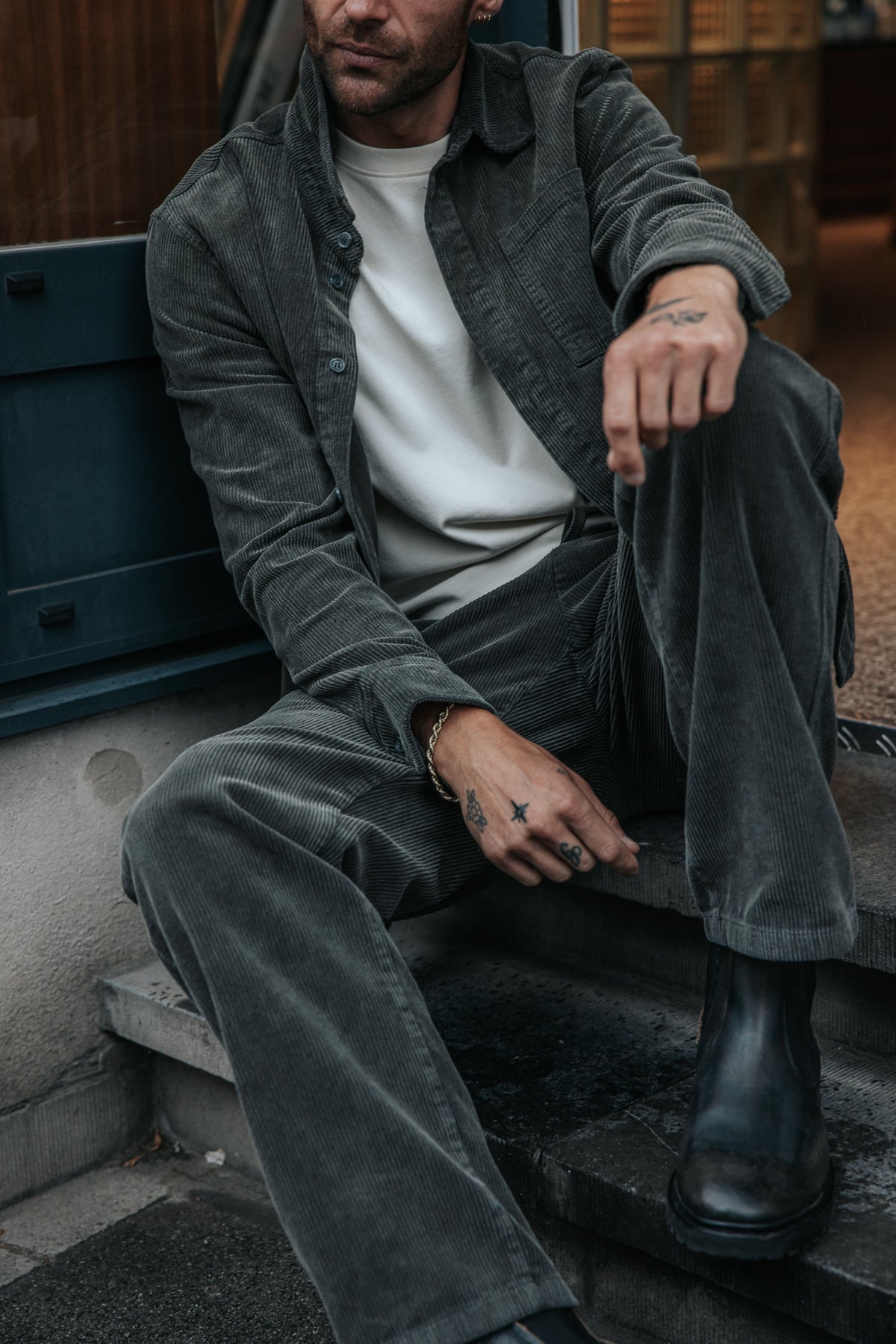 

Cordhose Herren Yoric Corduroy washed grey | Freeman T. Porter