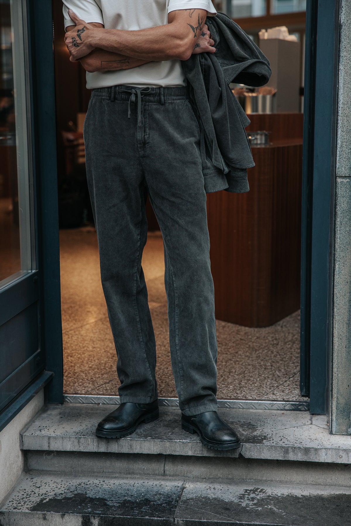 

Cordhose Herren Yoric Corduroy washed grey | Freeman T. Porter